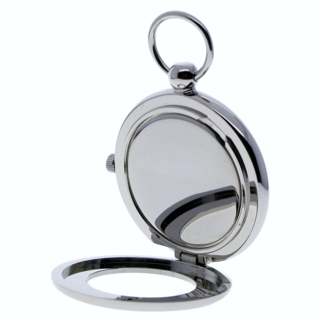 Tourbillon Design Mechanical Silver Pocket Watch with Sun & Moon and 24 Hours P116