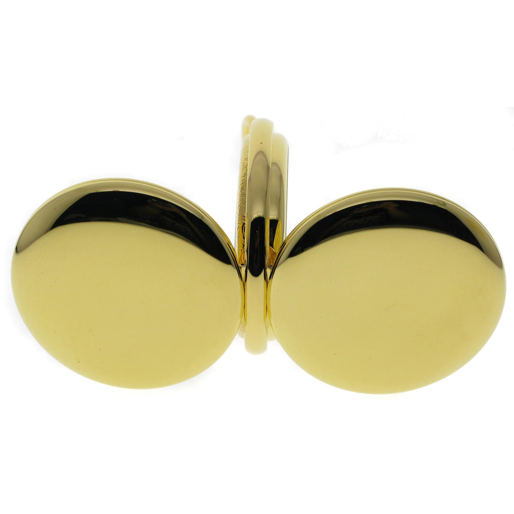 Gold Double Full Hunter Pocket Watch with 2 sides opening Case Covers