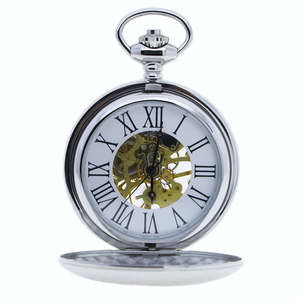Silver Mechanical Pocket Watch