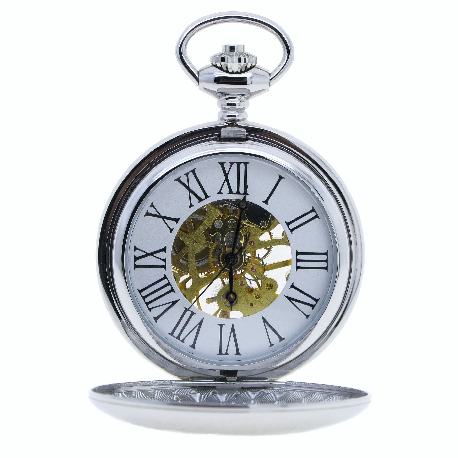 Silver Mechanical Pocket Watch