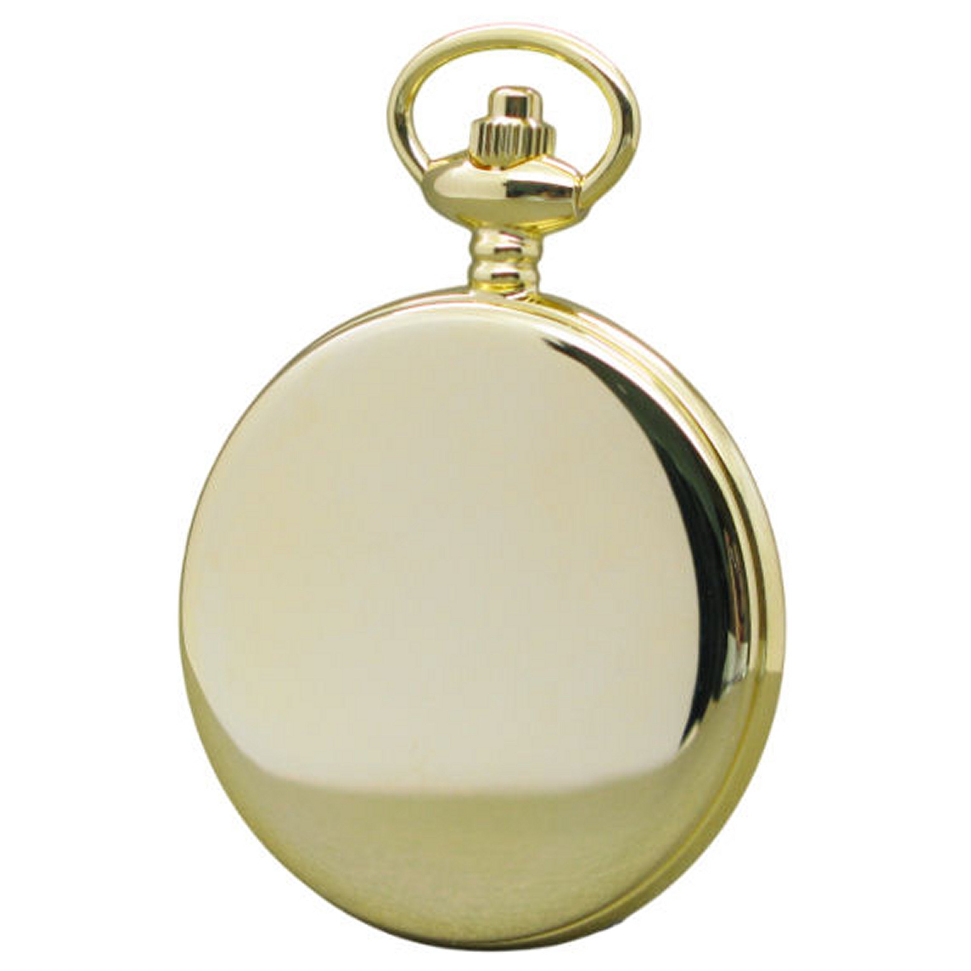 Gold Pocket Watch plain polish case back