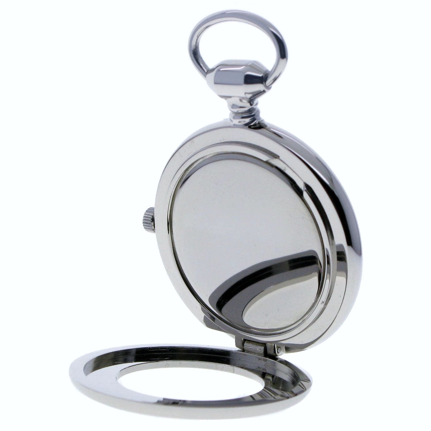 Tourbillon Mechanical Pocket Watch opening back stand view