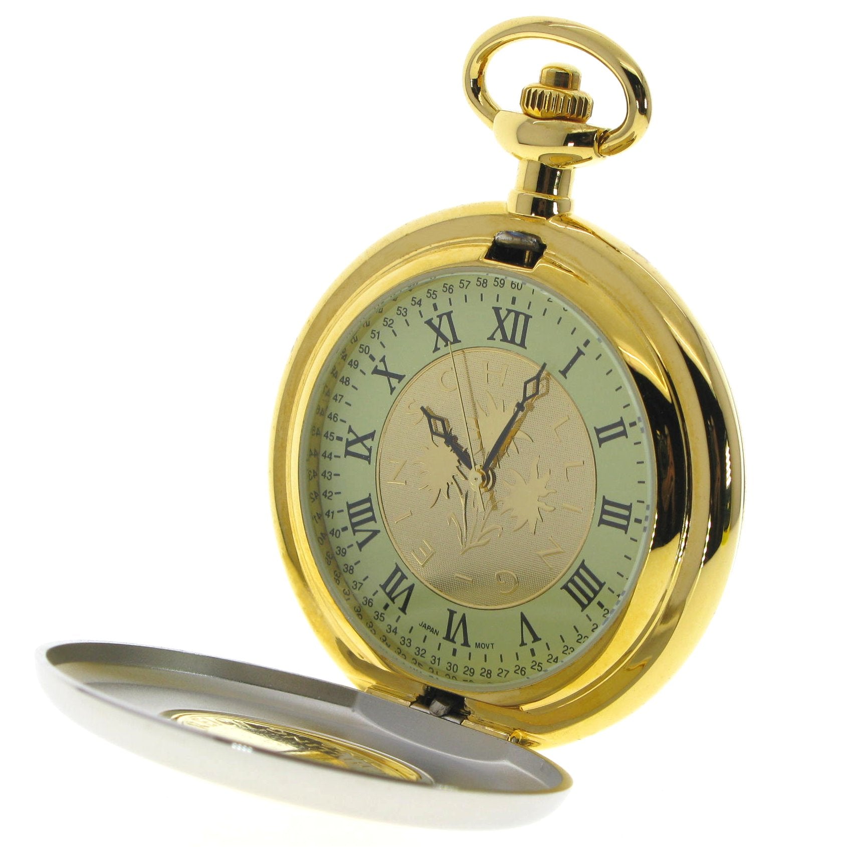 Austrian Shilling Coin Pocket Watch open view