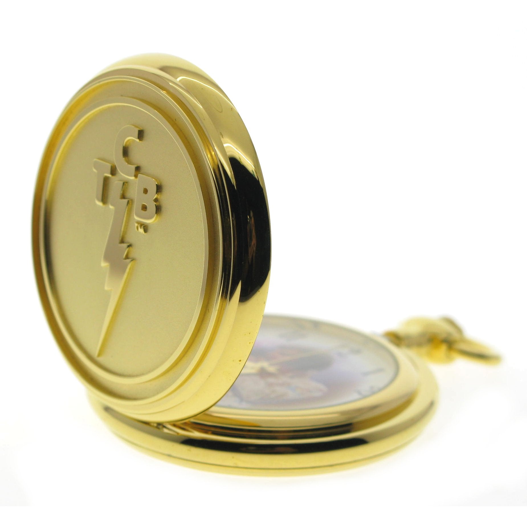 Elvis Presley TCB Pocket Watch open view