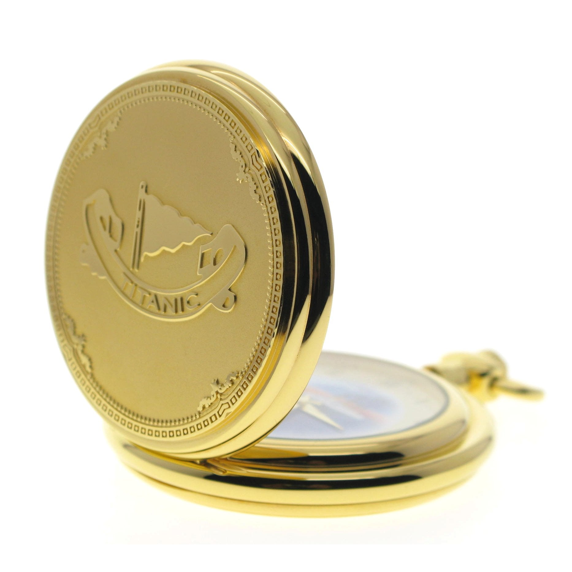 Titani Gold Pocket Watch open view