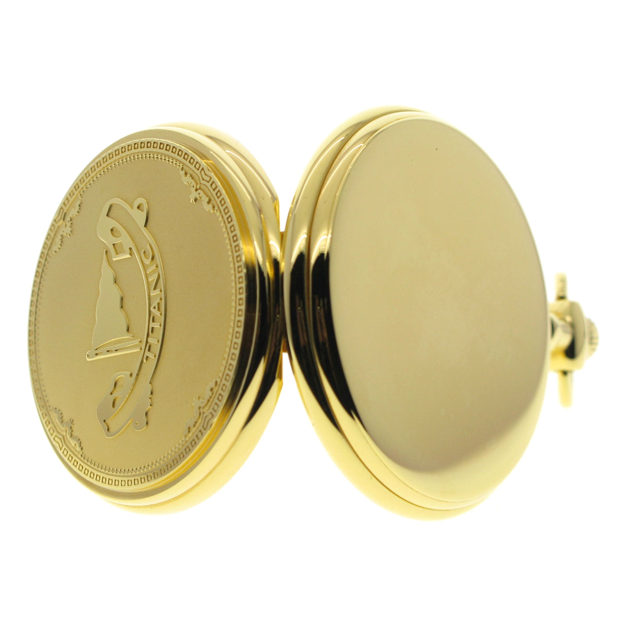 Titanic Gold Pocket Watch side view