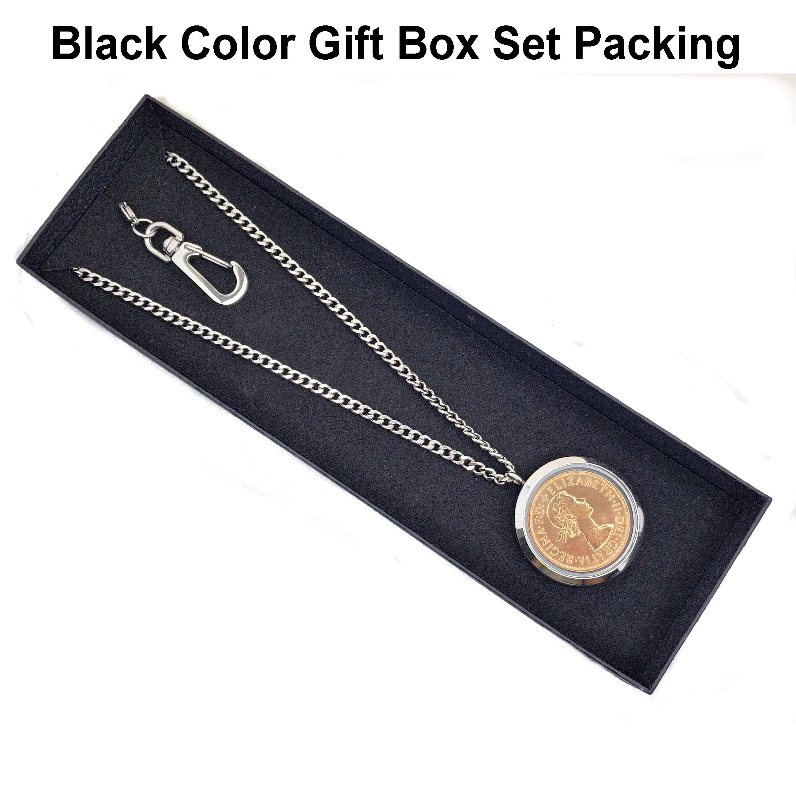 UK Penny Coin Pendant Gift Set in Gift Box